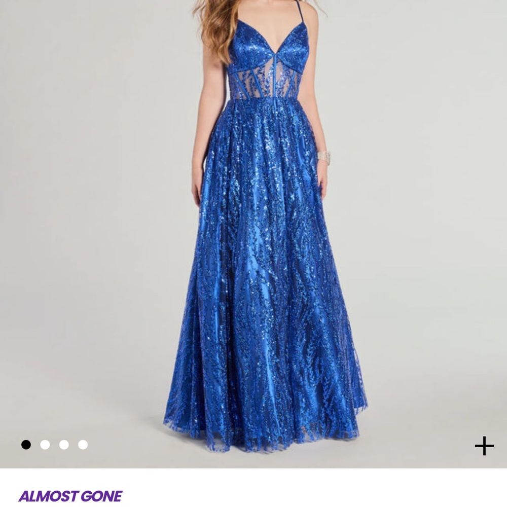 Brand New Blondie Nites Blue Sequin Prom Dress Size 11